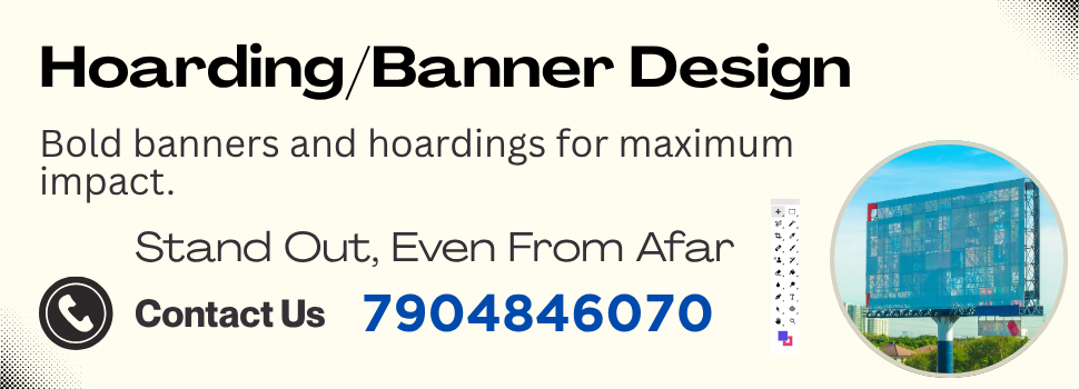 Creative hoarding and billboard banner design services showcasing bold and eye-catching outdoor advertising solutions